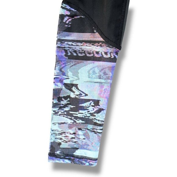 Reebok PlayIce Womens Leggings Sz Medium Black Compression Mesh Panel Athletic - Picture 4 of 8